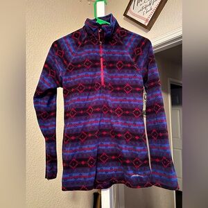 Eddie Bauer Women’s Fleece Quarter Zip Jacket Southwest Size Small